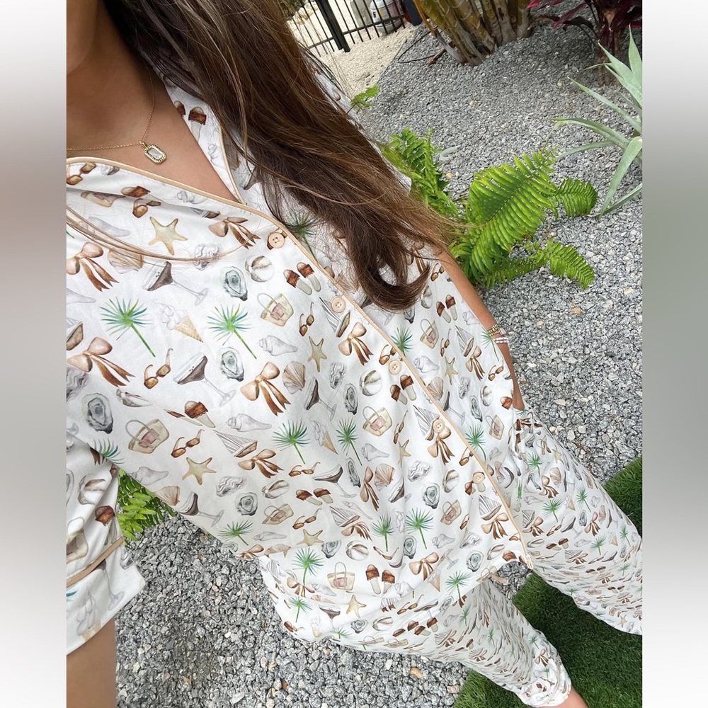 Tropical Print Women's Pajama Set